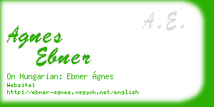 agnes ebner business card