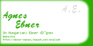 agnes ebner business card